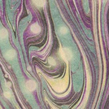 Aqua and Purple Marbled Stone Swirl Print Italian Paper ~ Tassotti